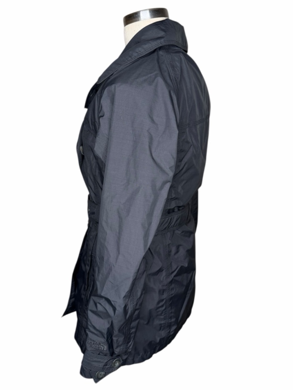 THE‎ NORTH FACE Black Belted Double Breasted Trench Coat Women's Size Small - Picture 3 of 7